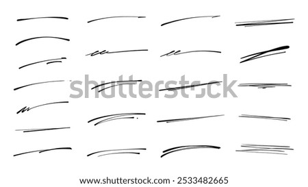 Hand Drawn Doodle Highlight Underlines
