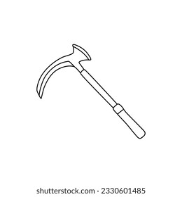 A hand drawn doodle icon of garden scythe vector