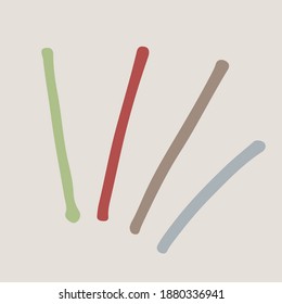 Hand drawn doodle icon. Lines vector illustration. Scribble element isolated on white background. Simple drawing