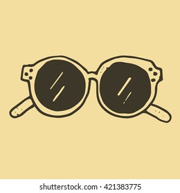 Hand Drawn Doodle Icons Of Sunglasses Illustrations Design