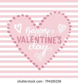 Hand drawn doodle illustration - Happy Valentines Day. Love you