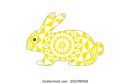 Hand drawn doodle illustration of rabbit
