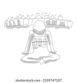 hand drawn doodle illustration vector