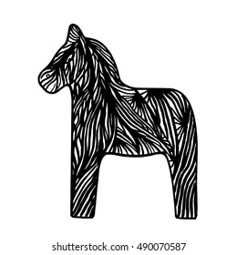 Hand drawn doodle illustration as a zebra vector