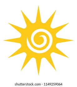 
A hand drawn doodle inside sun symbolizing the hand drawn sun 
