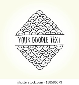 Hand drawn doodle isolated vector postcard