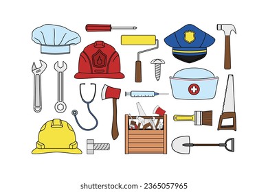Illustration des handgezeichneten Doodle-Arbeitstags