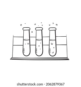 hand drawn doodle Laboratory Equipment illustration vector isolated