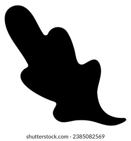 Hand drawn doodle leaf. Black sketch isolated on white background