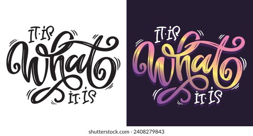 Hand drawn doodle Lettering cute print postcard. T-shirt design, mug print, lettering art poster, fashion sticker. 100% vector file