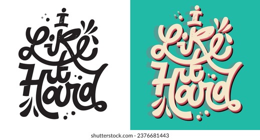 Hand drawn doodle lettering postcard, t-shirt design, tee design, bag mug print.