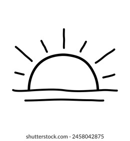 hand drawn doodle line icon.