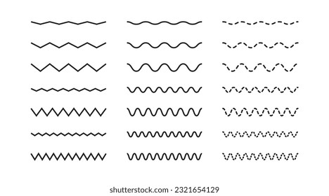 Hand drawn doodle line set vector illustration on white background.