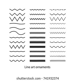 Hand drawn doodle line set vector illustration.