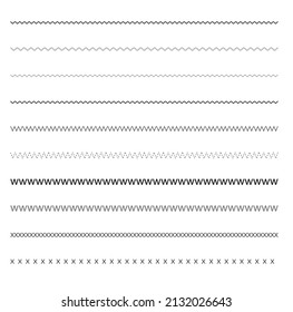 Conjunto de líneas de doodle dibujadas a mano. Pinceles de lápiz, trazos de lápiz de subrayado, divisores de dibujo para el diseño