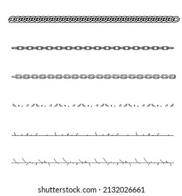 Hand drawn doodle lines set. Ink pen brushes, underline pencil strokes, drawing dividers for your design