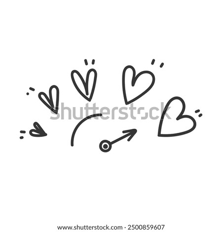 hand drawn doodle doodle love indicator meter
