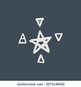 Hand drawn doodle magic symbol icon, editable vector file for all of your graphic needs.