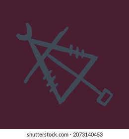 Hand drawn doodle magic symbol icon, editable vector file for all of your graphic needs.