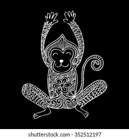  hand drawn doodle monkey
