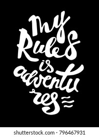 Hand drawn doodle motivation poster. Hand drawn CALLIGRAPHY. LETTERING.