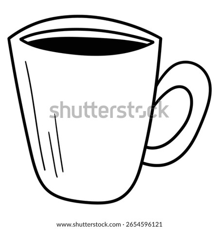 Hand drawn doodle mug of coffee or tea isolated on white background. Vector illustration.