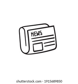 hand drawn doodle news icon illustration vector