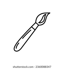 Handgezeichnete doodle-Malpinsel. Vektorgrafik-Illustration der schwarzen Umrisskunst