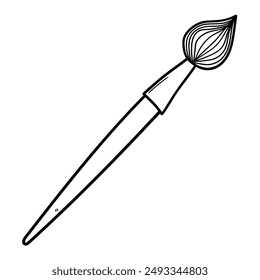 Pincel dibujado a mano de la pintura del garabato aislado sobre fondo blanco. Ilustración vectorial.