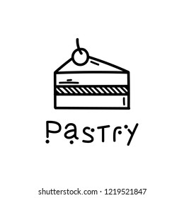 Hand drawn doodle Pastry icon