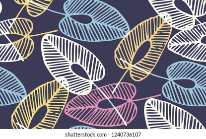 Hand drawn doodle pattern background - abstract background, fabric, wallpaper