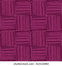 Hand drawn doodle pattern. Ethnic background