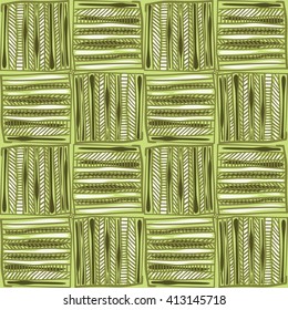 Hand drawn doodle pattern. Ethnic background