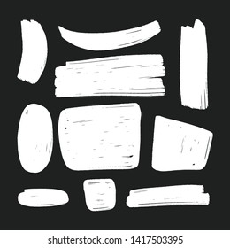 Hand drawn doodle pen brushes. Set of hand drawn grunge strokes. 