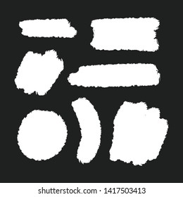 Hand drawn doodle pen brushes. Set of hand drawn grunge strokes. 