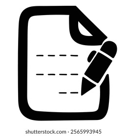 Hand drawn doodle pen signing contract signature icon isolated on white background. Vector illustration.