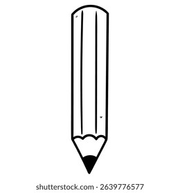 Hand drawn doodle pencil isolated on white background. Vector illustration.