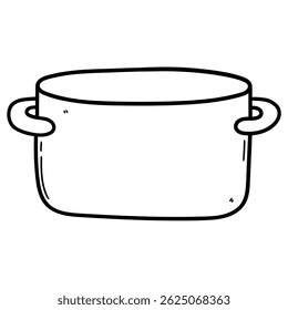 Hand drawn doodle pot isolated on a white background. Vector illustration.