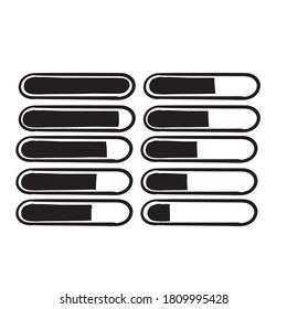 handgezeichnete Doodle-Prozessleiste, einzelne Vektorgrafik einzeln auf