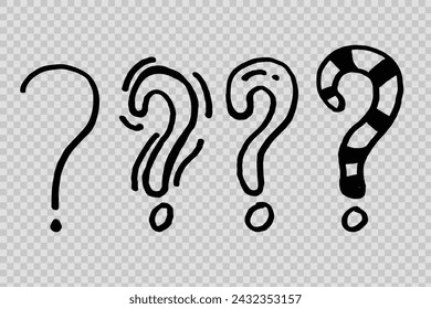 garabato dibujado a mano signo de interrogación en vector	