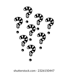 signos de interrogación de doodle dibujados a mano