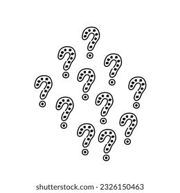 hand drawn doodle question marks