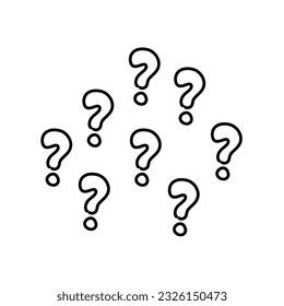 hand drawn doodle question marks