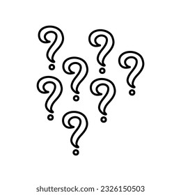 hand drawn doodle question marks