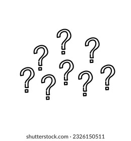 signos de interrogación de doodle dibujados a mano