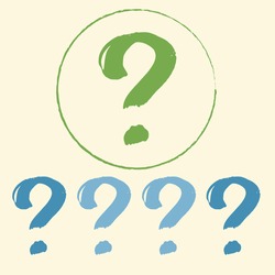 Hand drawn doodle questions marks set.  Help symbol.  Question mark sign icon. Ask for help.  Vector