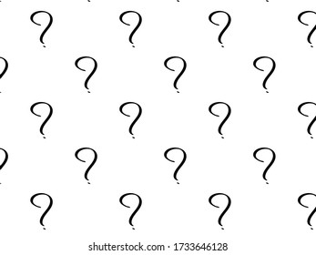 Hand drawn doodle questions marks  pattern