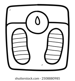 Dibujado a mano doodle escala aislada sobre fondo blanco. Ilustración vectorial.