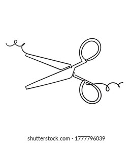 hand drawn doodle scissors icon illustration vector isolated background