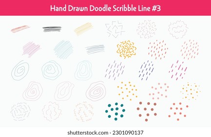Colección de línea de guijarros dibujados a mano #3